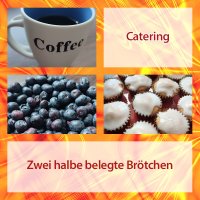 Zwei halbe belegte Brötchen Verganer Aufstrich