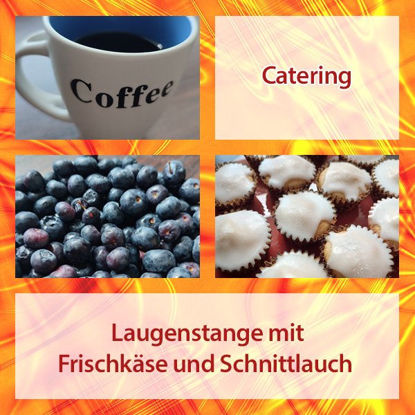 Laugenstange mit Frischkäse und Schnittlauch